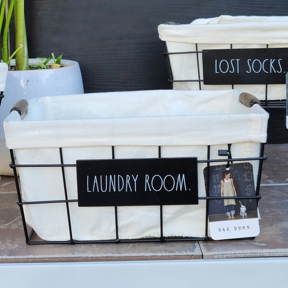 Rae Dunn Other - Rae Dunn LAUNDRY ROOM wire basket bin NWT